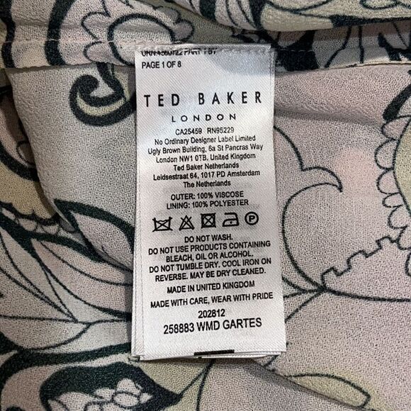 NWT Ted Baker Gartes Printed Dress MIB Printed Dress Ted 4/ US XL - Picture 12 of 14